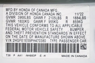 Manual del Honda Civic 2023