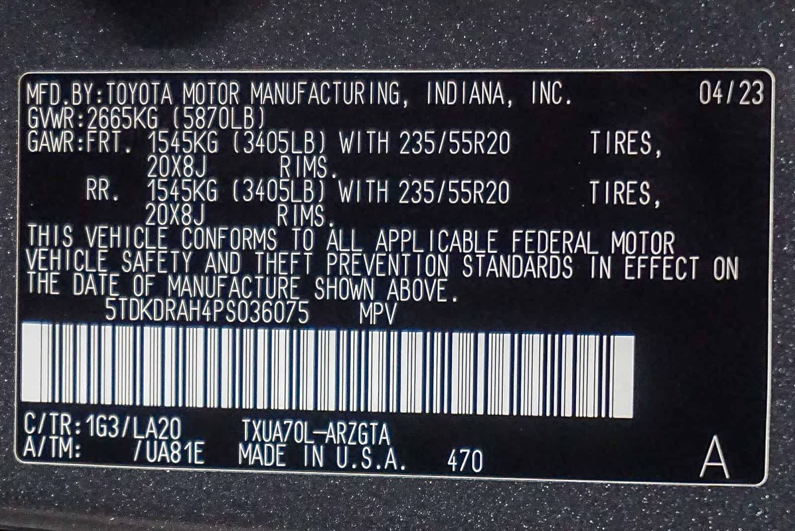 Toyota Highlander Platinum 2023