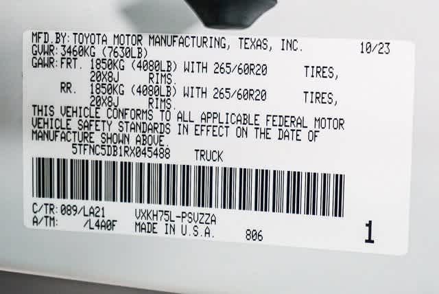 Toyota Tundra Platinum Hybrid 2024