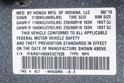 Honda CR-V EX-L 2019