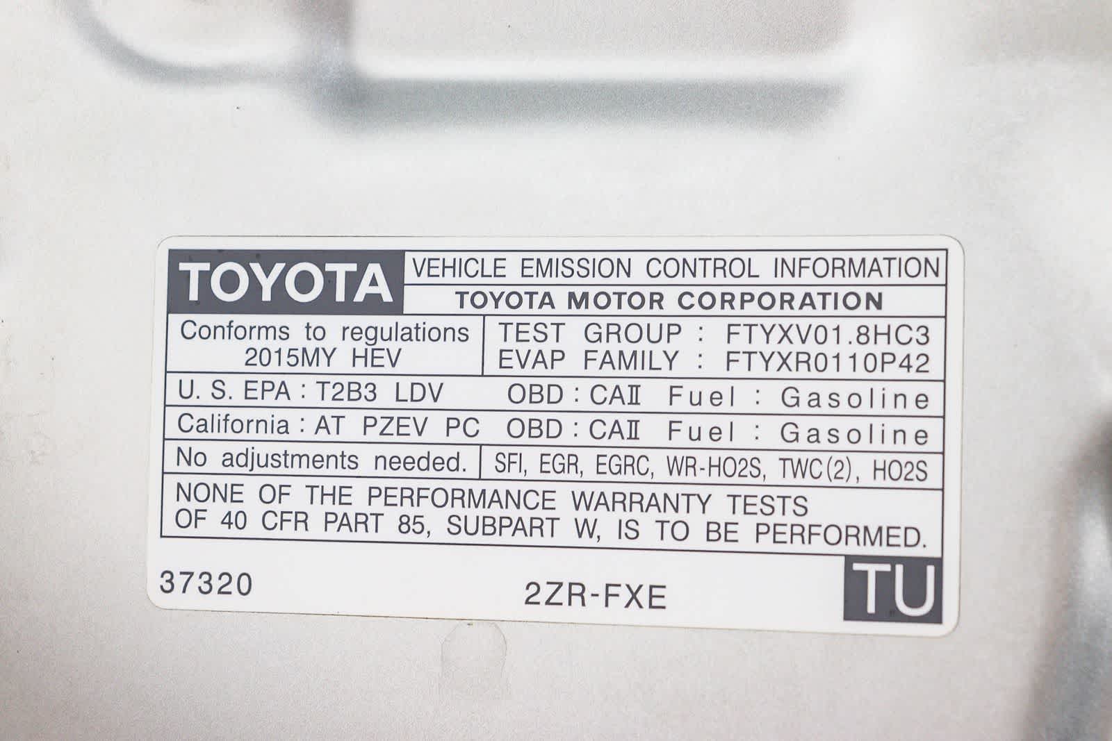 Toyota Prius Two 2015