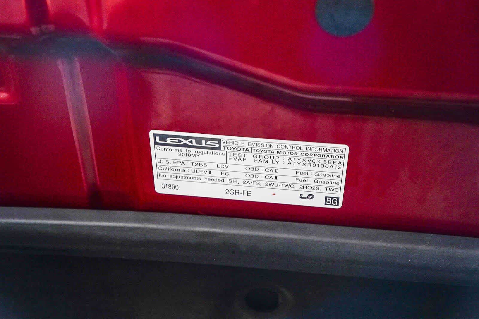 Lexus ES 350 de 4 puertas, 2010