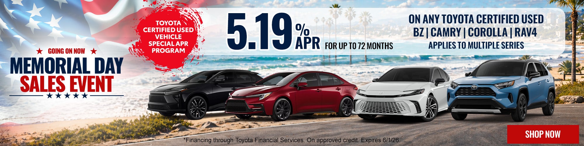 Programa Especial APR para Vehículos Usados Certificados Toyota